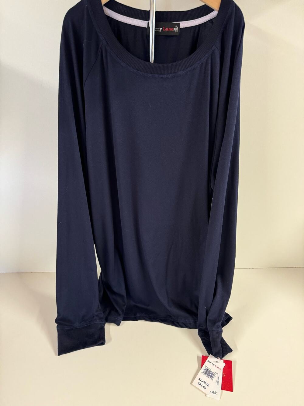 Merry Lane XL Men’s Navy Blue Long Sleeve Shirt Cozy Core New with Tags